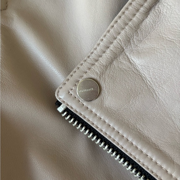 AllSaints Blush Leather Jacket, size S, NEW - Picture 5 of 8